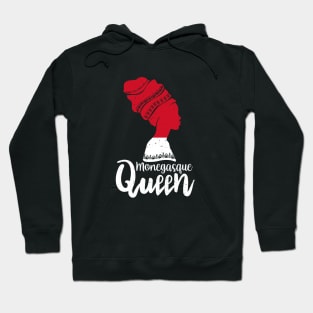 Monegasque Queen Monaco Flag Afro Roots Hoodie